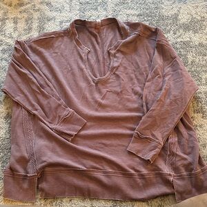 Women’s Mauve Waffle Long Sleeve Shirt